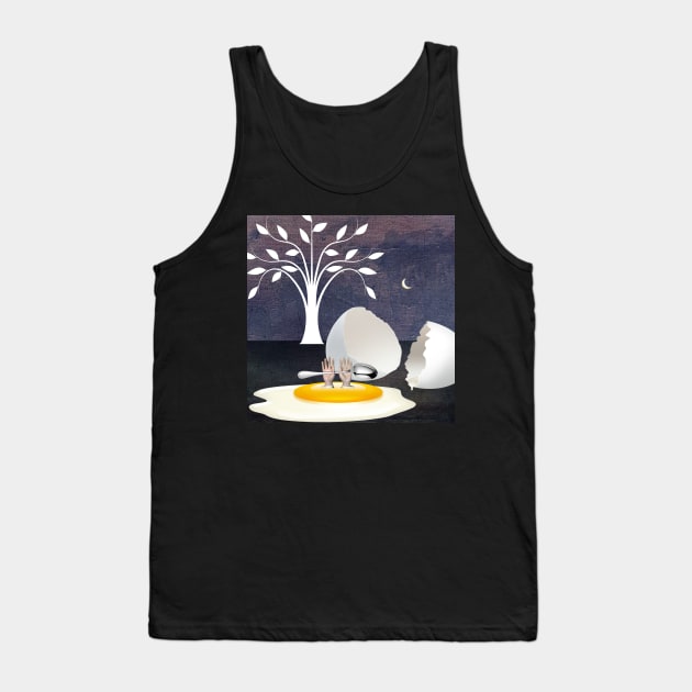 Rise and Shine Or Go To Work On An Egg Tank Top by Taluula